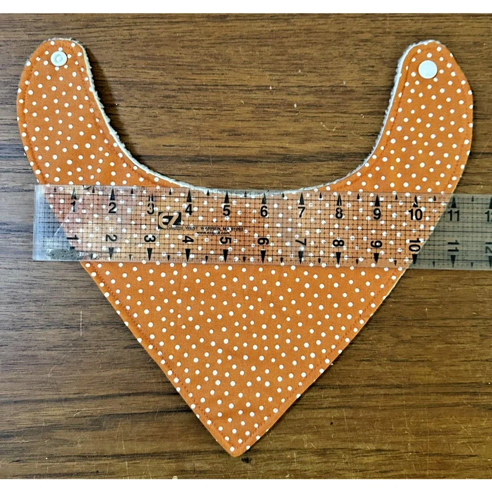 2 Handmade Baby Bib Gift Set Bib & Pacifier Clip Candy Corn Polka Dot